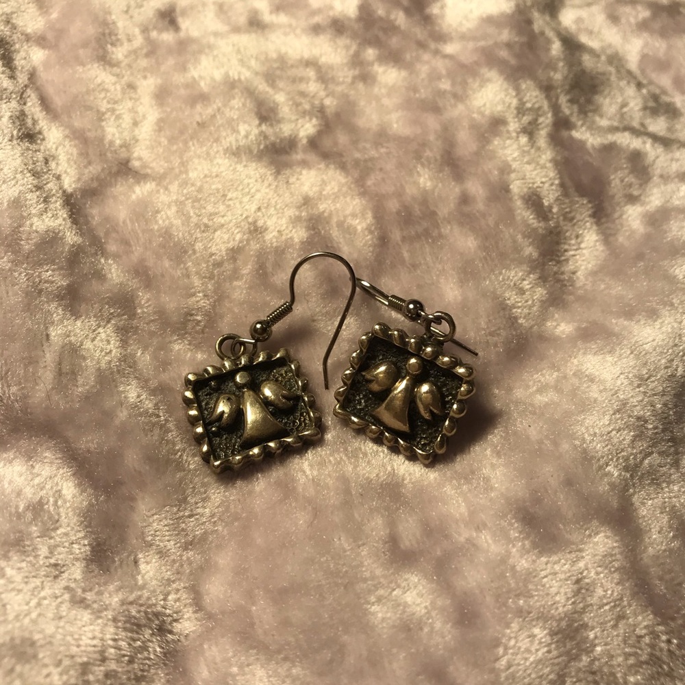 Sterling silver angel earrings